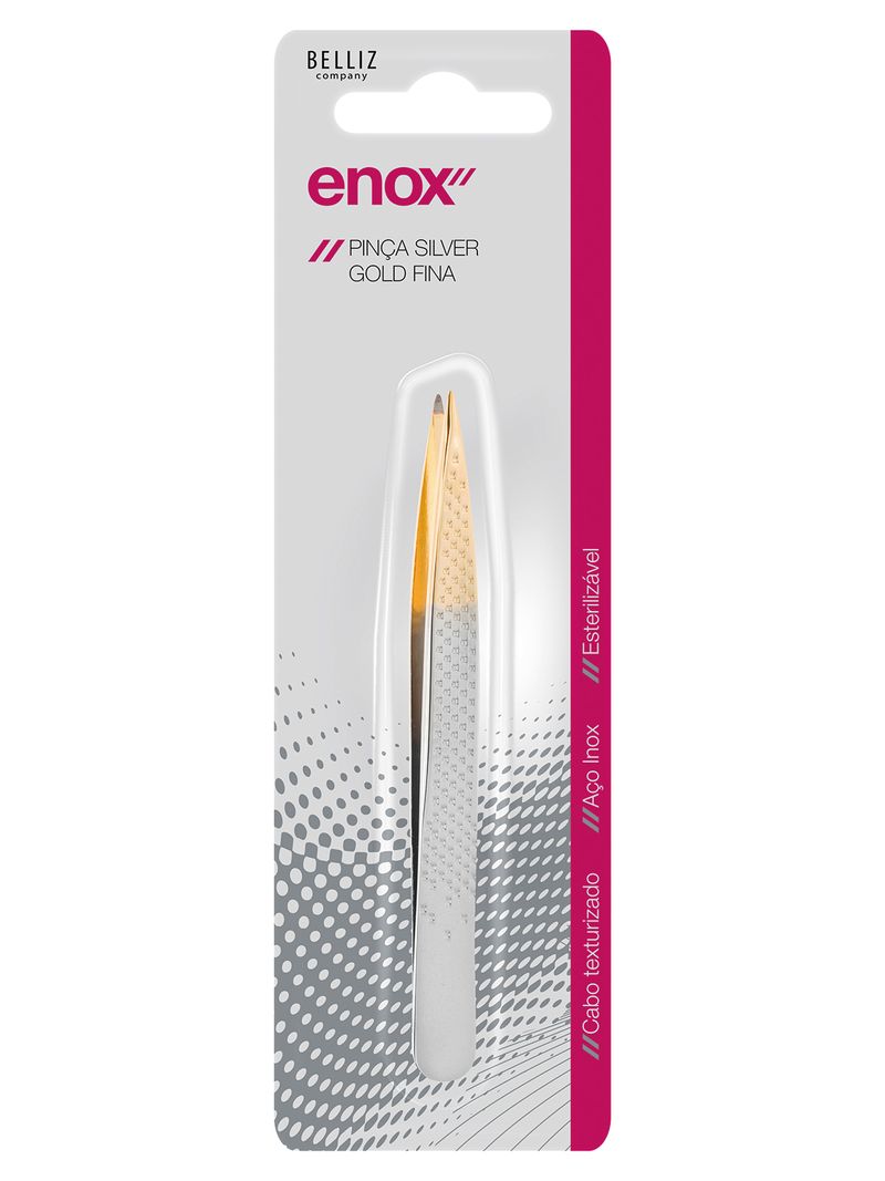 PINÇA PONTA FINA GOLD SILVER - ENOX