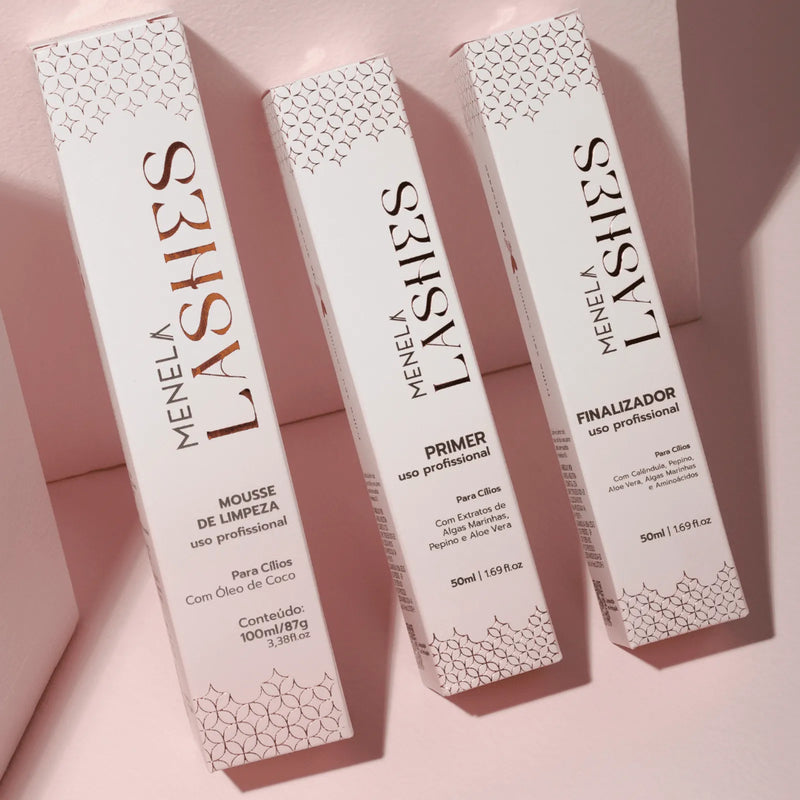 Kit Retenção Menela Lashes (Mousse+primer+finalizador)
