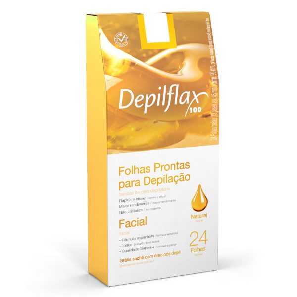 Depilação Folhas Prontas 20 unidades Facial 3 Fragrâncias DepilFlax