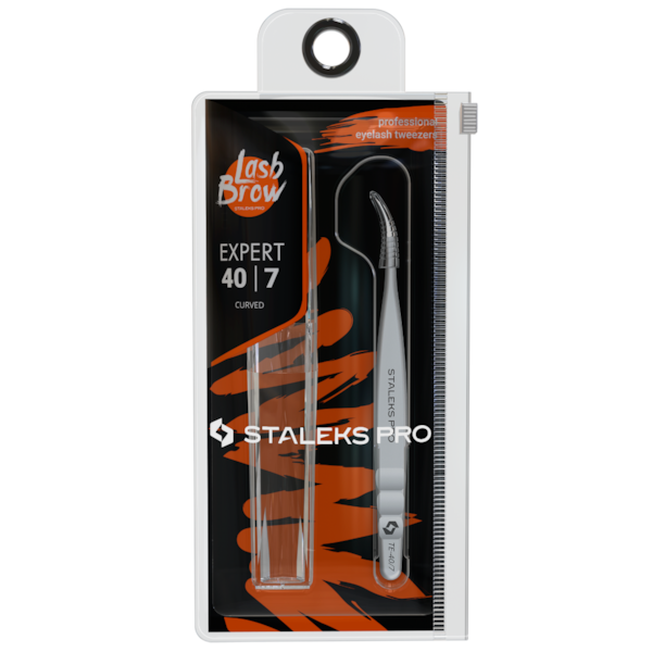 Pinça para Cílios Staleks Pro - TE-40-7 - Série Expert 40