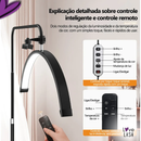 Luminária Led Meia Lua, 40w, 3 Cores De Luz, Base Estável