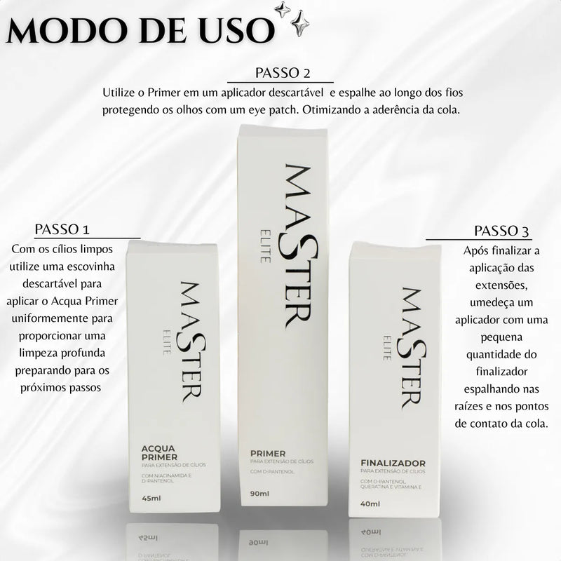 Kit Retenção Master Acqua + Primer + Finalizador Com Anvisa