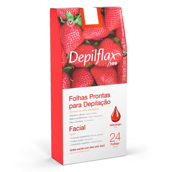 Depilação Folhas Prontas 20 unidades Facial 3 Fragrâncias DepilFlax