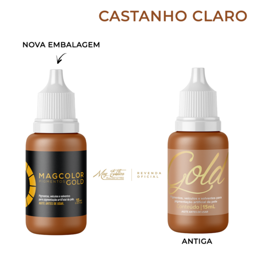 Pigmento Mag Color Gold Castanho Claro-5ml