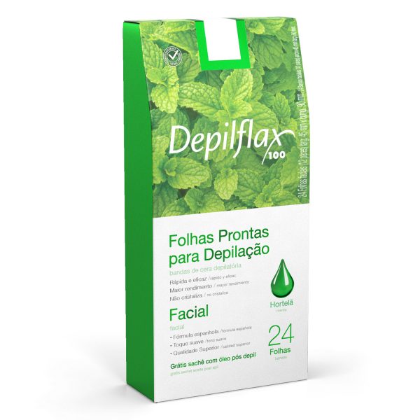 Depilação Folhas Prontas 20 unidades Facial 3 Fragrâncias DepilFlax