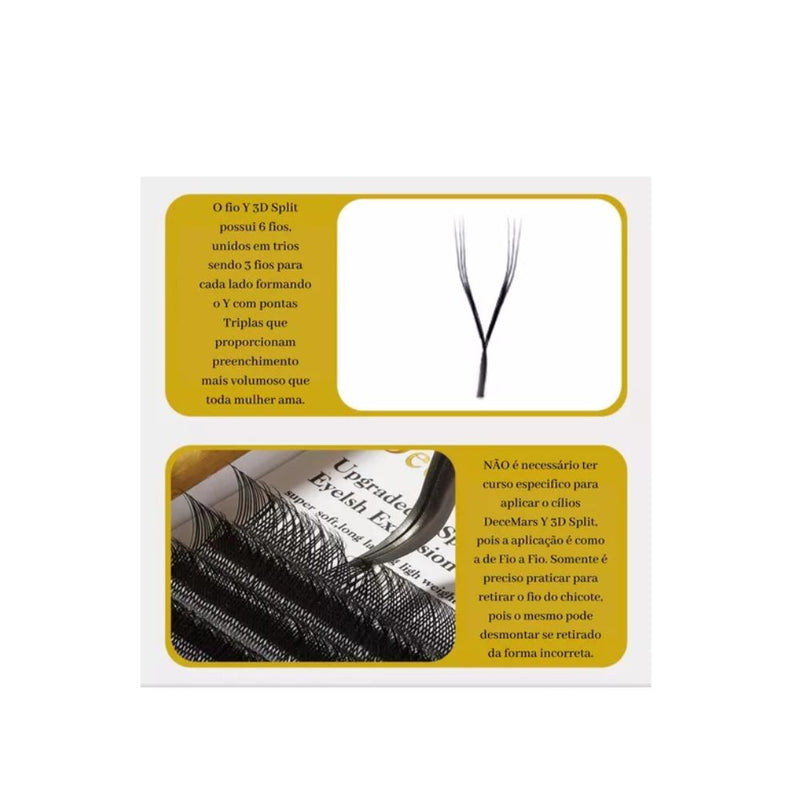 Cílios Decemars Y Ponta Tripla