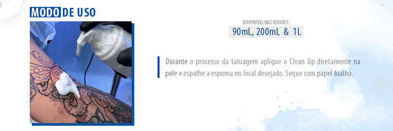 Espuma Tattoo e Micropigmentação Clean Up