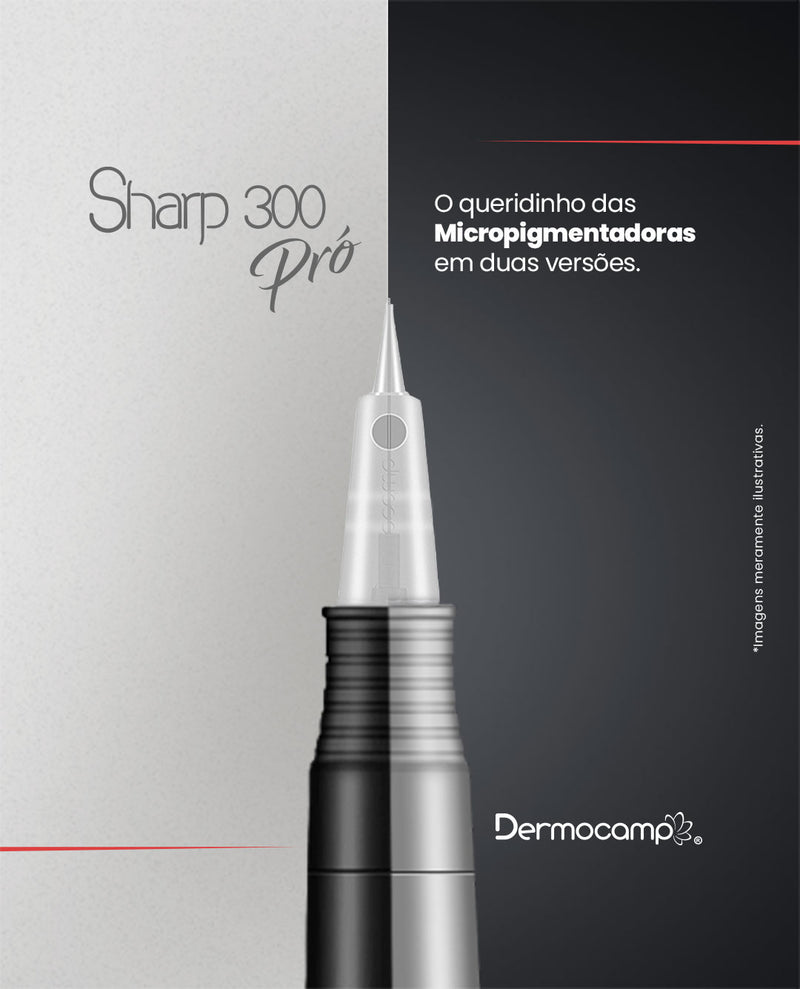 Dermografo Sharp 300 Pro Silver + Sirius White