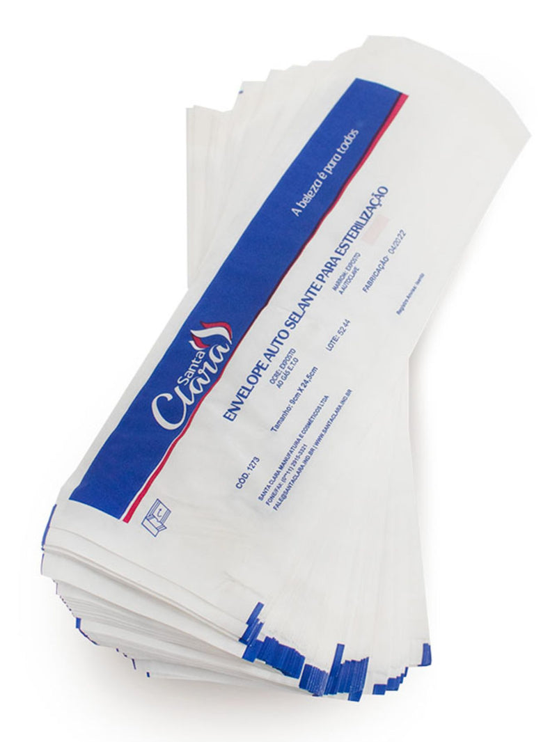Envelope Auto Selante para Esterilização (20 unidades) - Santa Clara 6x23cm