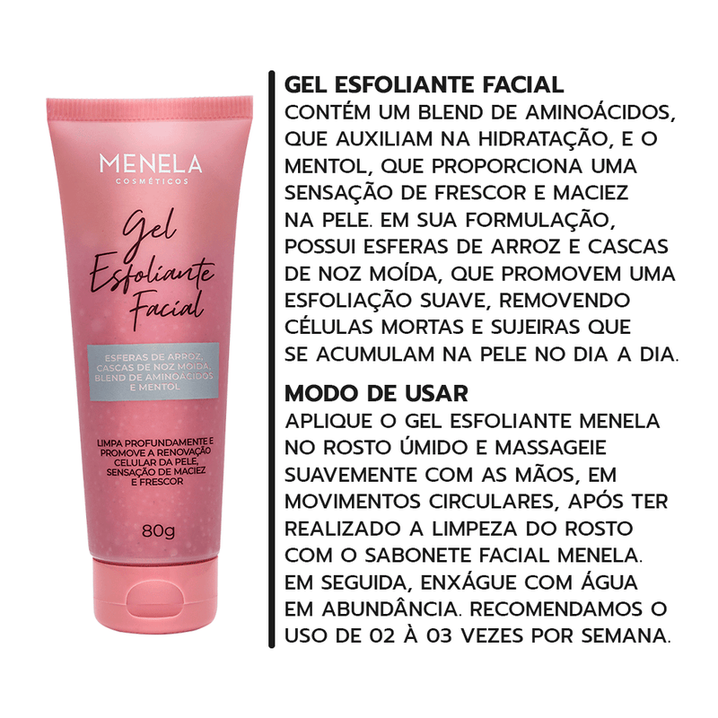 Gel Esfoliante Facial Menela 80g