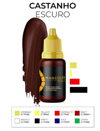 Pigmento Mag Color Gold 5ml Castanho Escuro