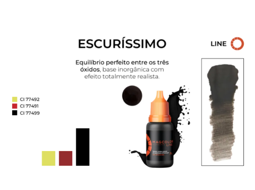 Pigmento Mag Color Gold Line Brow Escuríssimo-5ml