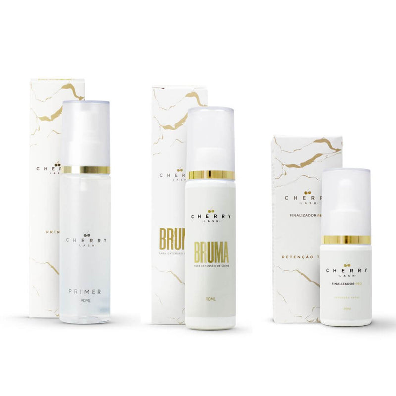 Kit Retenção Premium Cherry Lash (Bruma + Primer + Finalizador)
