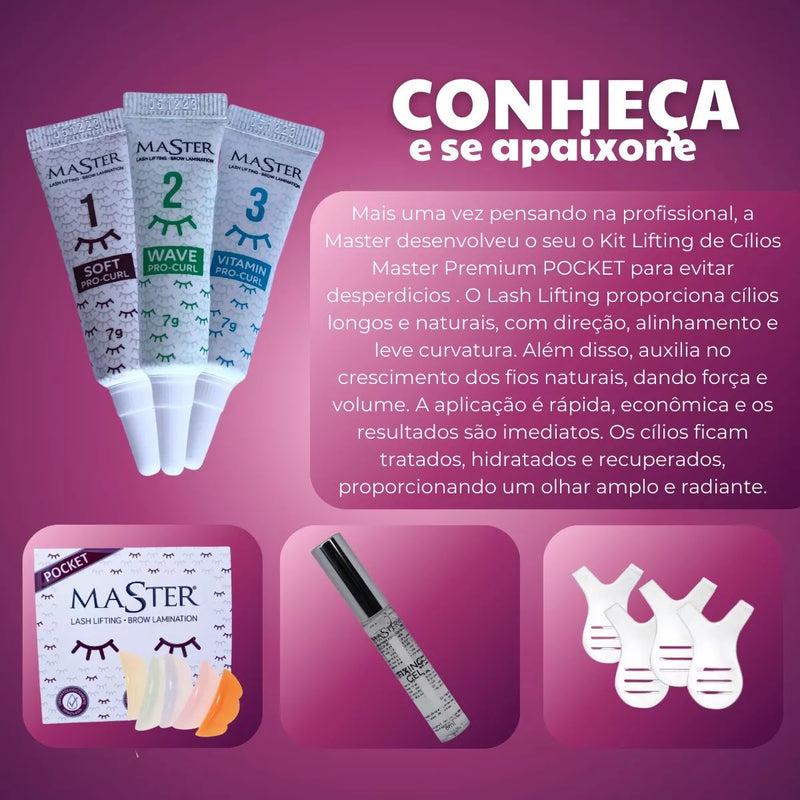 Kit Master Pocket Lash Lifting Cílios Brow Lamination