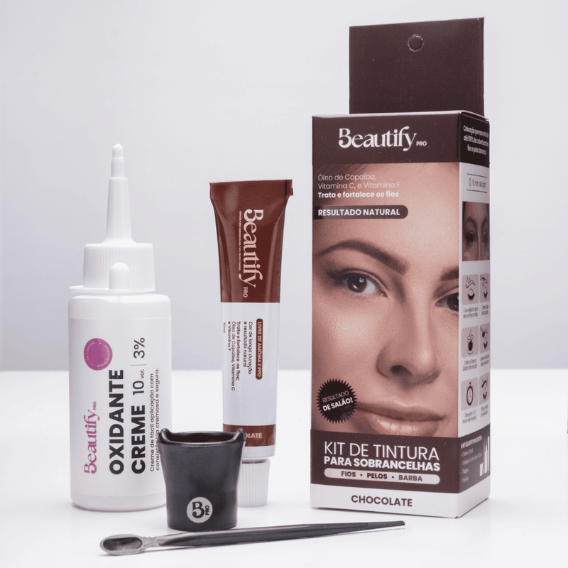 Kit Tintura para Sobrancelhas e Cílios com Oxidante (Varias Cores) - Beautify