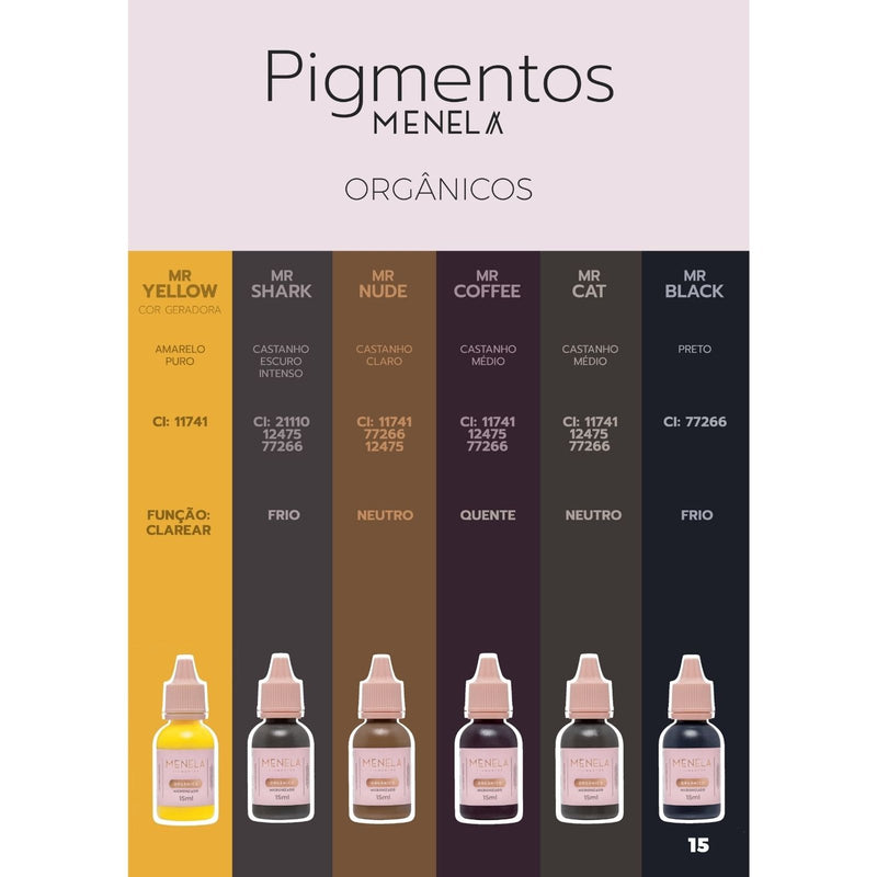 Kit de Sobrancelhas Menela - Pigmentos 3ml